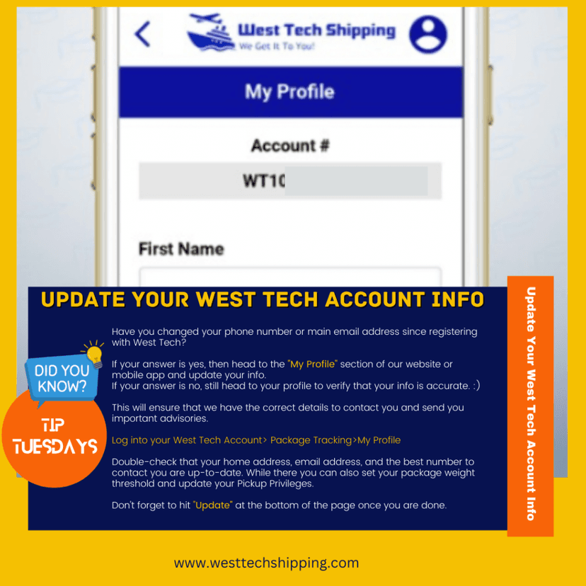West Tech Tracking Code West Tech Shipping